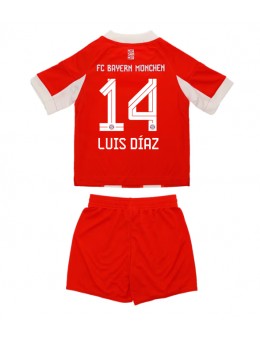 Bayern Munich Luis Diaz #14 Replika Hemmakläder Barn 2025-26 Kortärmad (+ byxor)